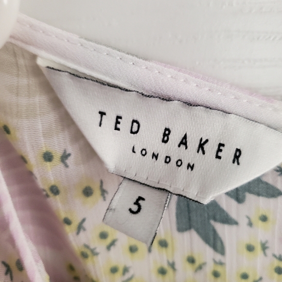 Ted Baker London All Over Floral Print Sleeveless Maxi Dress, Size 5 - Picture 9 of 9